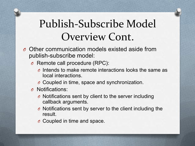 Publish subscribe model overview | PPTX