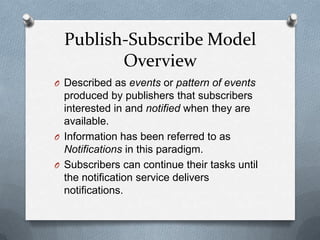 Publish subscribe model overview | PPTX