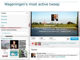 Wageningen's most active tweep

 