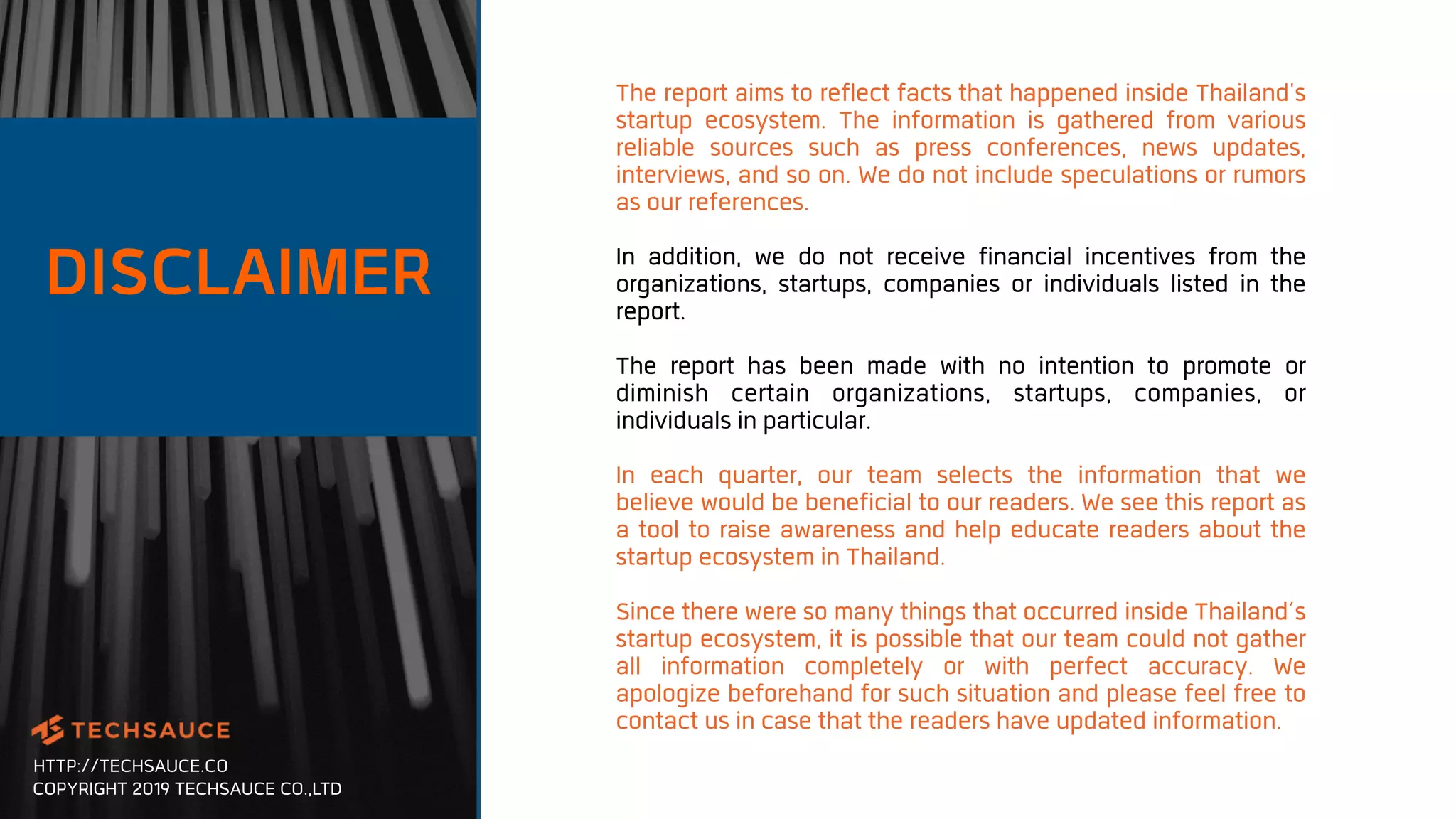 Thailand tech startup ecosystem report 2019 by techsauce | PDF