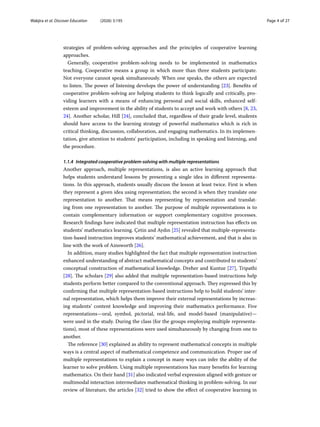 Effect of the integrated cooperative problem solving and multiple ...