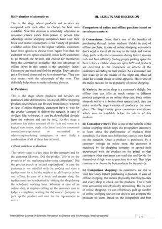Online Shopping vs Offline Shopping : A Comparative Study | PDF