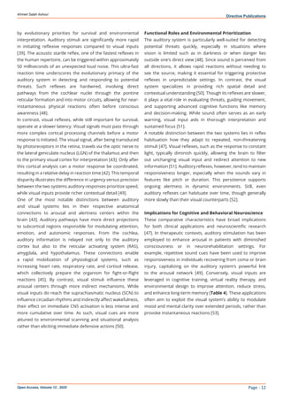 Comparative Neuromodulatory Impact Of Visual And Auditory Reflexes On ...