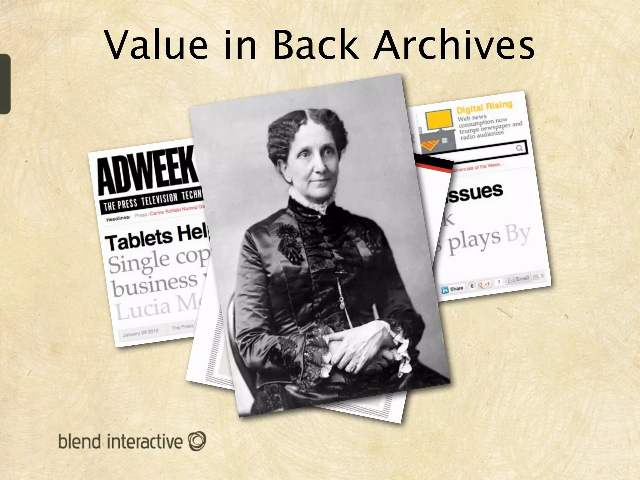 Value in Back Archives
 