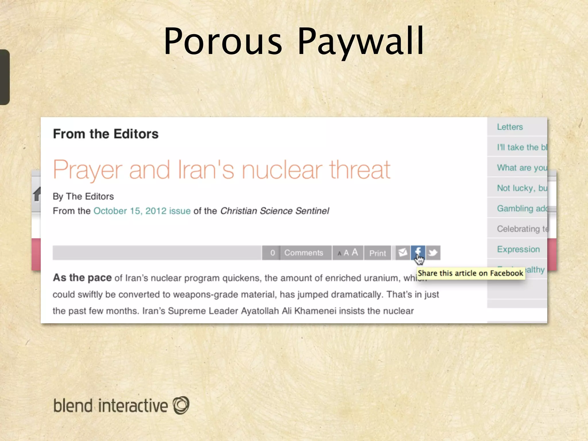 Porous Paywall
 