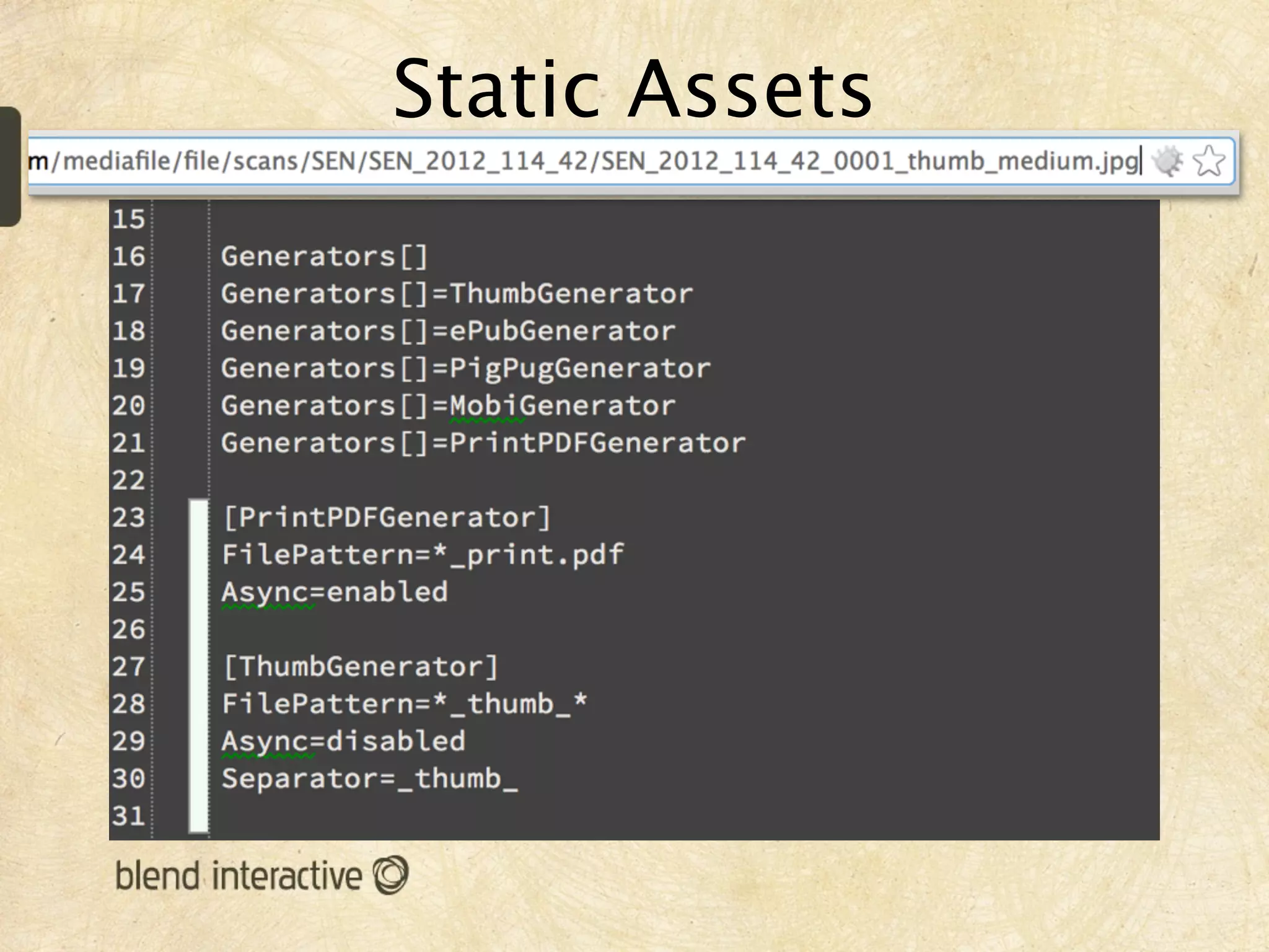 Static Assets
 