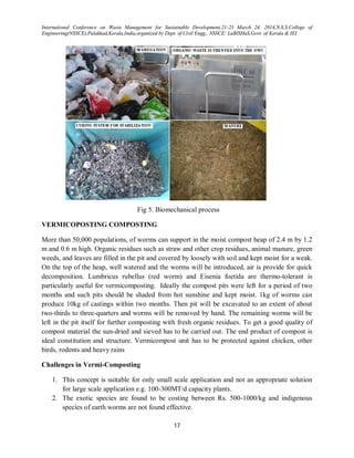 STATUS OF SOLID WASTE MANAGEMENT IN BANGALORE & REVIEW OF SOLID WASTE TECHNIQUES ADOPTED 