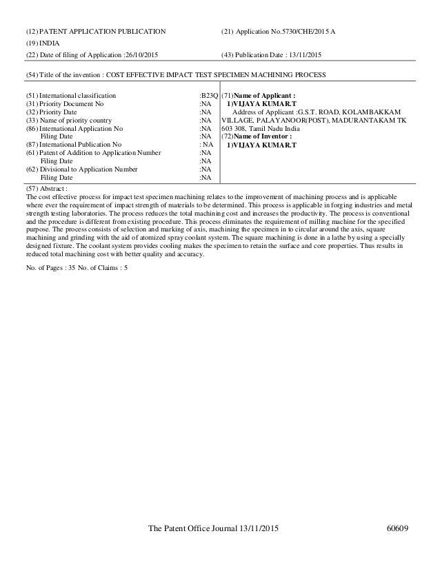 published patent and design registration information november 13th registration information sheet ut austin