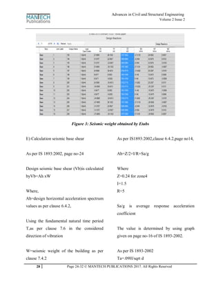 seismic analysis of multistoryed building by ETABS | PDF