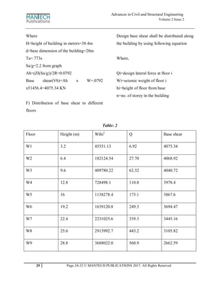 seismic analysis of multistoryed building by ETABS | PDF