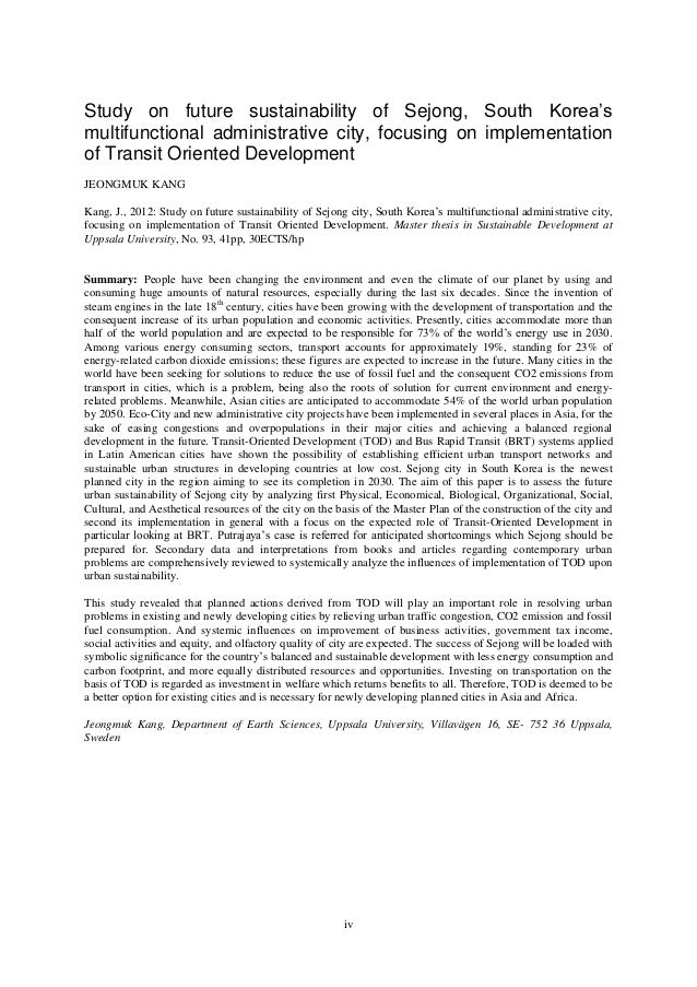 Publish masters thesis