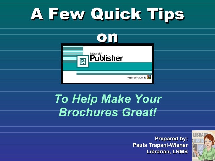 publisher brochure tips
