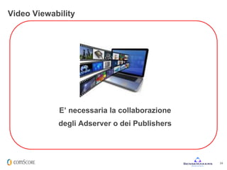 © comScore, Inc. Proprietary. 24
Video Viewability
E’ necessaria la collaborazione
degli Adserver o dei Publishers
 