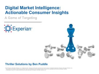 Digital Market Intelligence:Actionable Consumer Insights A Game of Targeting Thriller Solutions by Ben Puddle 