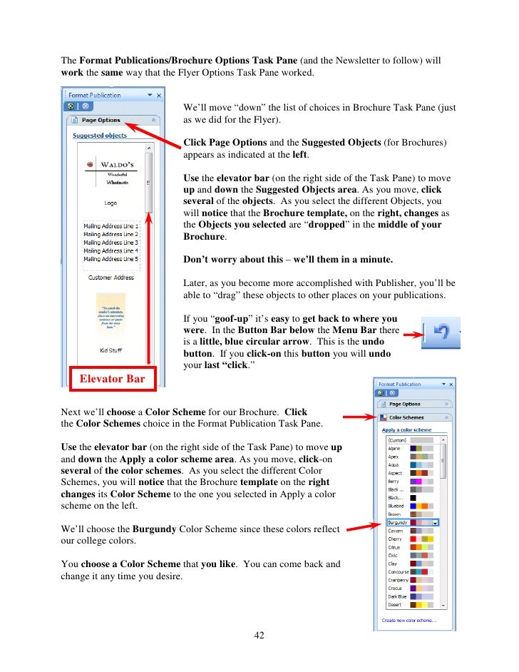 ms publisher tutorial publisher format
