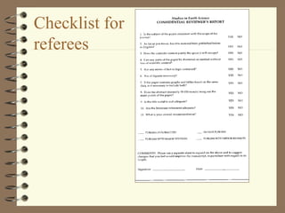 Checklist for
referees
 