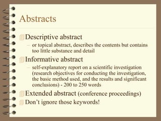 Publishing and presenting scientific papers | PPT