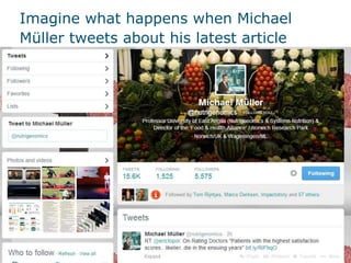 Imagine what happens when Michael
Müller tweets about his latest article
 