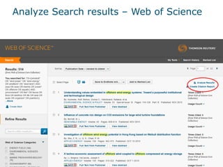 Analyze Search results – Web of Science
 