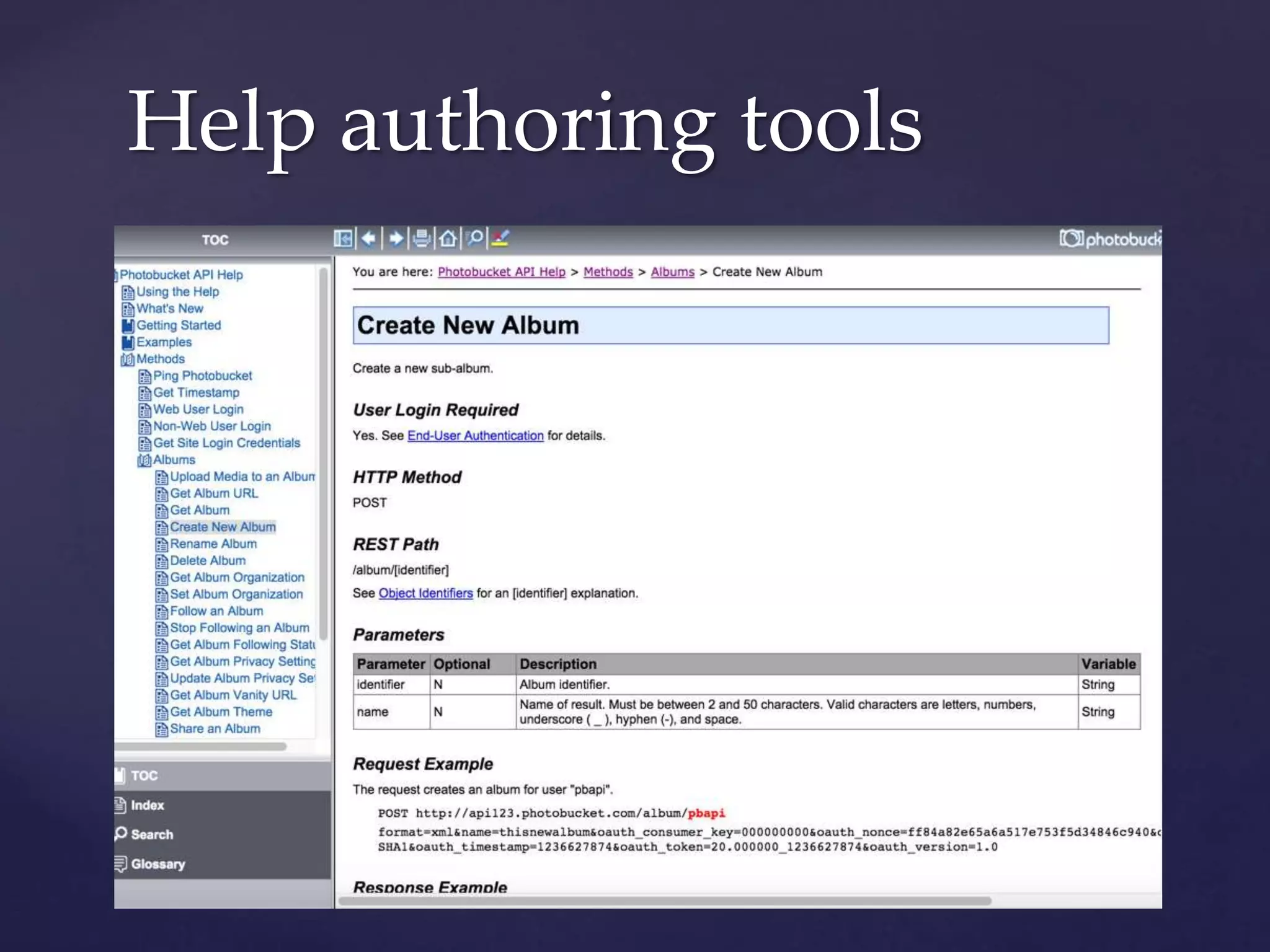 Help authoring tools
 