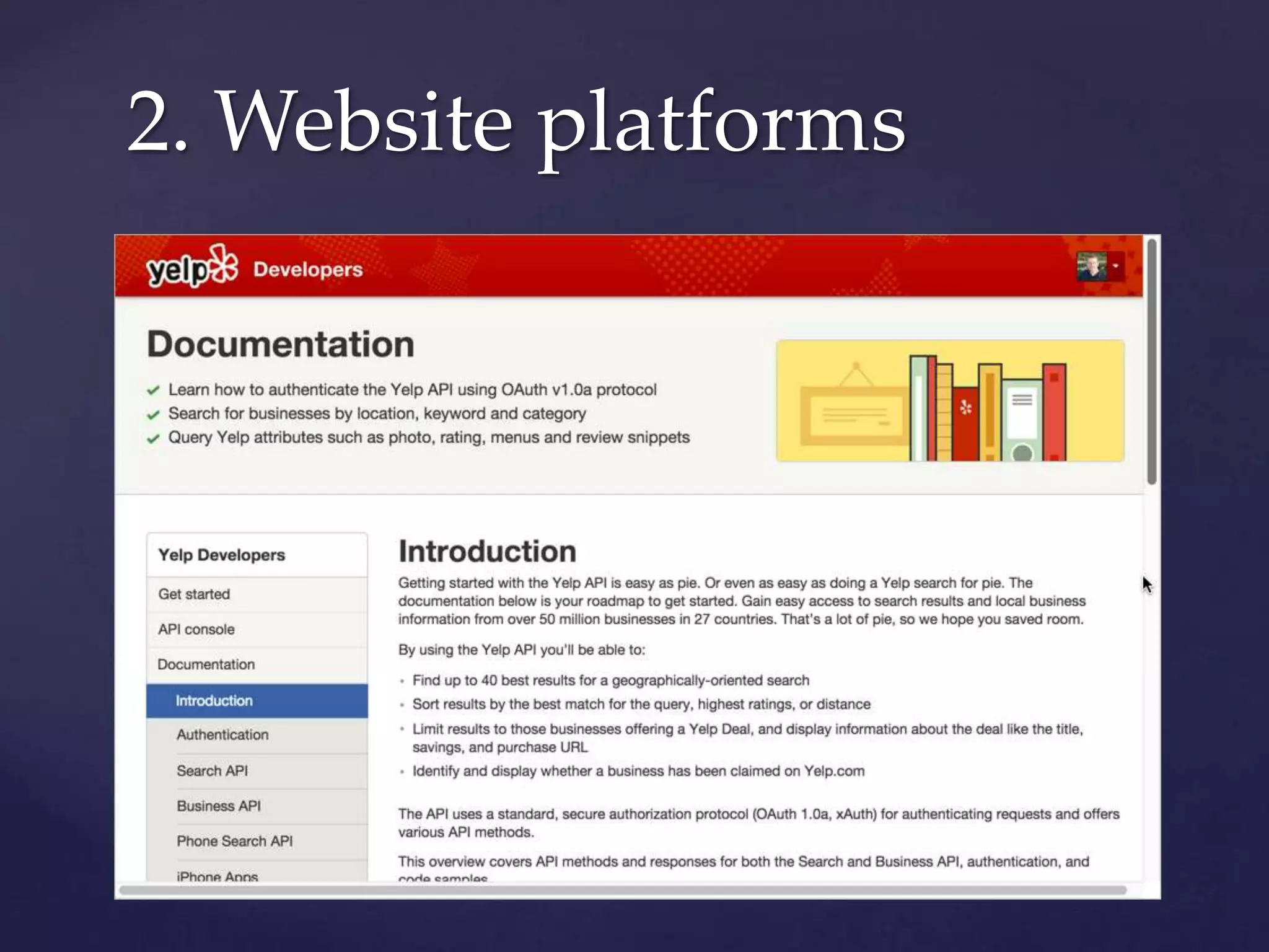 2. Website platforms
 