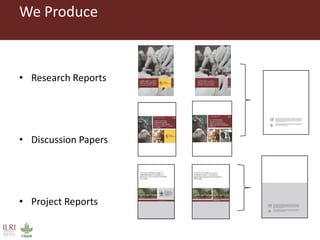 Publishing and designing ILRI’s research products