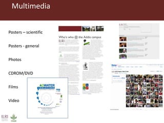 Publishing and designing ILRI’s research products