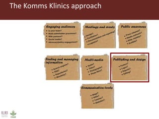 Publishing and designing ILRI’s research products