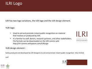 Publishing and designing ILRI’s research products