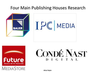 Four Main Publishing Houses Research




               Alicia Taylor
 