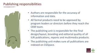 Publishing at ILRI