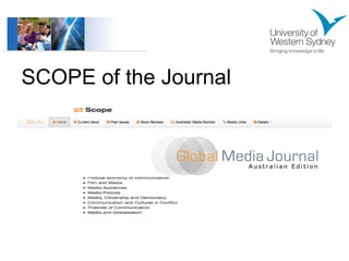 SCOPE of the Journal 
 