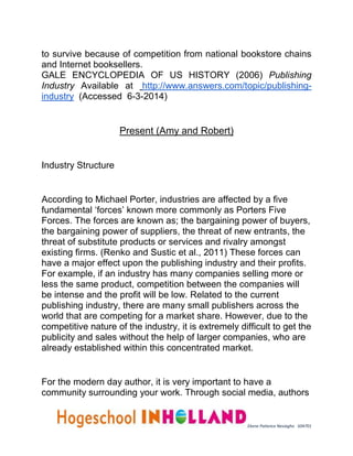 Publishing in the past (1) group work | DOCX