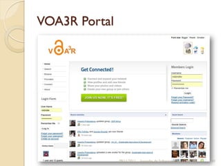 VOA3R Portal




               09/11/2011   Jornadas de Software Libre y Web 2.0   41
 