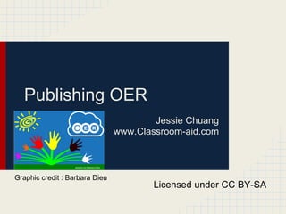Publishing OER
Jessie Chuang
www.Classroom-aid.com
Licensed under CC BY-SA
Graphic credit : Barbara Dieu
 