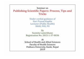 Publishing Scientific Papers