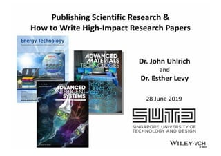 Publishing Scientific Research Amp How To Write High-Impact Research Papers
