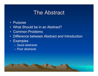 Publish or perish: titles, abstracts and introductions | PDF