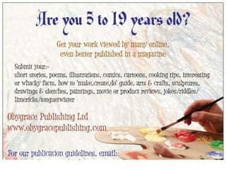 Publish your child's work
