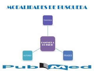 MODALIDADES DE BUSQUEDA
PANTALLA
DE INICIO
TERMINOS
FRASESAUTORES
 