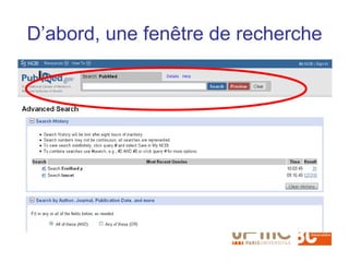 D’abord, une fenêtre de recherche
 