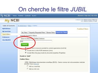 On cherche le filtre JUBIL
 