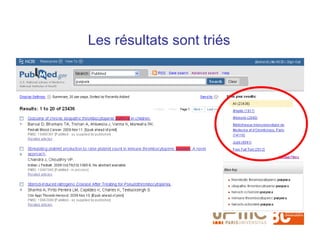 Les résultats sont triés
 