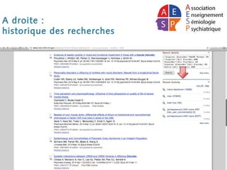 A droite :
historique des recherches
 