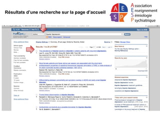 Résultats d’une recherche sur la page d’accueil
 
