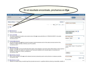 Ejercicio con MeSH: diagnóstico de la bursitis
En la ventana de búsqueda escribimos Bursitis
 