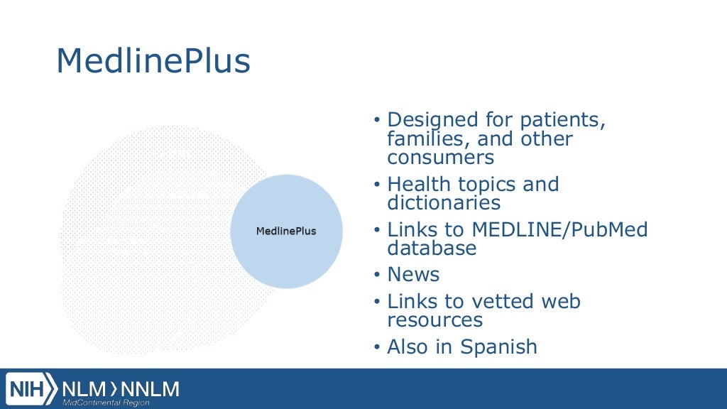 Live PubMed, PubMed Central, MEDLINE, MedlinePlus...What's