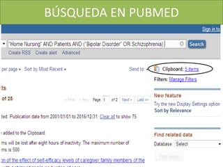 BÚSQUEDA EN PUBMED
 