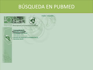 BÚSQUEDA EN PUBMED
 
