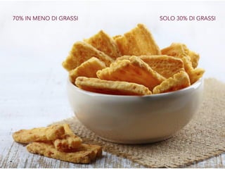 70% IN MENO DI GRASSI SOLO 30% DI GRASSI
 